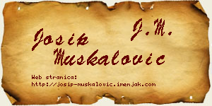 Josip Muskalović vizit kartica